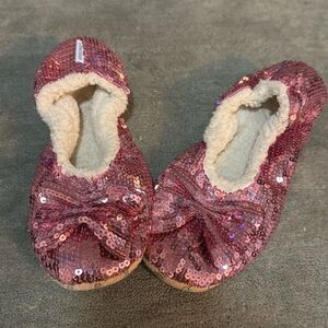Pink Sequin Slippers - Slip Ons - Size 7-10